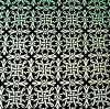 96 Pre Made Etched Pattern #035 Celtic Knots, R-Silver Blue CBS Dichroic on Thin Black Glass