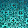96 Pre Made Etched Pattern #046 Starburst, P-Teal CBS Dichroic on Thin Clear Glass