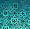 96 Pre Made Etched Pattern #046 Starburst, P-Teal Dichroic on Thin Clear Glass