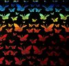 96 Pre Made Etched Pattern #094 Small Butterflies, RBD Candy #2 Dichroic on Thin Black Glass