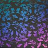 96 Pre Made Etched Pattern #104 Small Ginkgo, RB2 #1 Dichroic on Thin Clear Glass