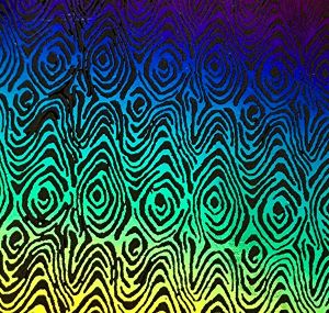 96 Pre Made Etched Pattern #117 Small Zebra, RB2 CBS Dichroic on Thin Black Glass