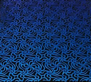 96 Pre Made Etched Pattern #223 Swirling Net, Crinkle Violet CBS Dichroic on Thin Black Glass