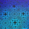 96 Pre Made Etched Pattern #046 Starburst, Green Magenta CBS Dichroic on Thin Clear Glass