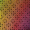 96 Pre Made Etched Pattern #066 Rounded Square Weave, RB2 CBS Dichroic on Thin Black Glass