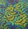 96 Pre Made Etched Pattern #078 Feathers, Fusion Salmon CBS Dichroic on Thin Clear Glass