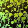 96 Pre Made Etched Pattern #095 Grapes, RB2 Green CBS Dichroic on Thin Clear Glass