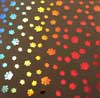 96 Pre Made Etched Pattern #099 Paws, RBD Candy Dichroic on Thin Clear Glass
