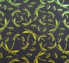 96 Pre Made Etched Pattern #100 Origami Dragonflies, Blue Gold Dichroic on Thin Black Glass