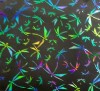 96 Pre Made Etched Pattern #100 Origami Dragonflies, Fusion RB2 Dichroic on Thin Black Glass