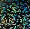 96 Pre Made Etched Pattern #104 Small Ginkgo, Reptilian Dichroic on System 96 Thin Black  Glass