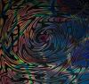 96 Pre Made Etched Pattern #116 Vortex 2, Corkscrew CBS Dichroic on Thin Black Glass