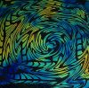 96 Pre Made Etched Pattern #116 Vortex 2, Pixie Stix Cyan Copper CBS Dichroic on System 96 Thin Black Glass