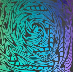 96 Pre Made Etched Pattern #116 Vortex 2, RB2 CBS Dichroic on Thin Clear Glass