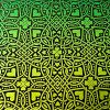 96 Pre Made Etched Pattern #122 Celtic Hearts, Cyan Copper CBS Dichroic on Thin Clear Glass