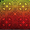 96 Pre Made Etched Pattern #122 Celtic Hearts, RBD Candy CBS Dichroic on Thin Black Glass