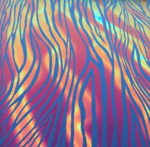 96 Pre Made Etched Pattern #138 Wood Grain, Voltage Candy Dichroic on Thin Clear Glass