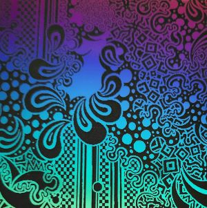 96 Pre Made Etched Pattern #165 1960's Album Art, RB2 CBS Dichroic on Thin System 96 Clear Glass