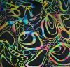 96 Pre Made Etched Pattern #192 Cell Slide, Fusion Mixture Dichroic on Thin Black Glass