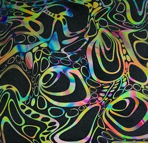 96 Pre Made Etched Pattern #192 Cell Slide, Fusion Mixture CBS Dichroic on Thin Black Glass