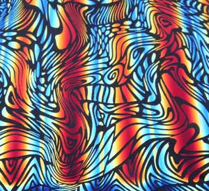 96 Pre Made Etched Pattern #193 Psychodeleic, RBA Candy CBS Dichroic on Thin Black Glass