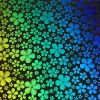 96 Pre Made Etched Pattern #208 Rounded Plumeria, RB2 CBS Dichroic #1 on Thin System 96 Clear Glass