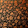 96 Pre Made Etched Pattern #216 Sakura & Philodendron, Salmon CBS Dichroic on Thin Clear Glass