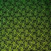 96 Pre Made Etched Pattern #223 Swirling Net, M-Green CBS Dichroic on Thin Clear Glass