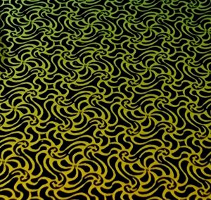96 Pre Made Etched Pattern #223 Swirling Net, Cyan Copper CBS Dichroic on System 96 Thin Black Glass