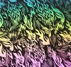 96 Pre Made Etched Pattern #231 Flame, Rainbow 2 CBS Dichroic on Thin Black Glass