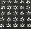 96 Pre Made Etched Pattern Star of David,  Silver Dichroic on Thin Clear Glass