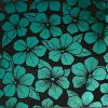 96 Pre Made Etched Pattern #159 Plumeria, R-Silver Blue Dichroic on Sys 96 Thin Clear Glass
