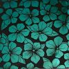 96 Pre Made Etched Pattern #159 Plumeria, R-Silver Blue CBS Dichroic on Sys 96 Thin Clear Glass