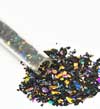 96 COE Dichroic Rainbow on Clear or Black Frit Flake 1 ounces