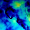 90 Fusion Cyan Copper Dichroic on Thin Glass