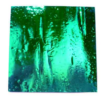 90 Crinkle Magenta Green Dichroic on Thin Glass