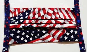 Pleated Mask, Old Glory with StarTies