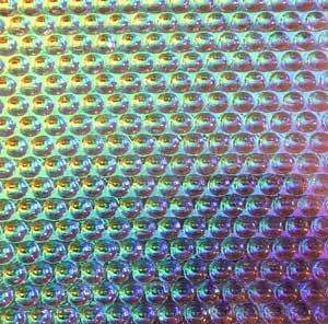 96 Rainbow 1 Dichroic on Radium Thin Clear Glass