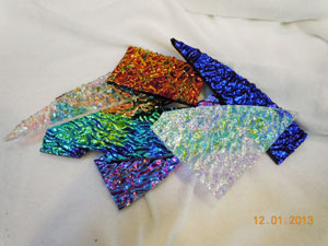 1/2 LB CBS Dichroic Glass Scrap - Thin Clear Base 96 COE For Glass Art & Jewelry Making