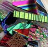 90 1/2 Pound (8oz) Dichroic Mini Glass Scrap Mix Pack