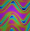 90 Twizzle Green Magenta Blue Dichroic on Thin Glass