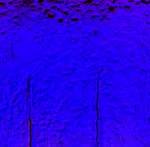 90 Crinklized Yellow Blue Dichroic on Thin Glass